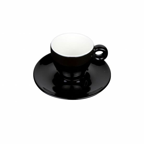 Bekijk de Bola Espresso zwart-roomwit 8 cl. SET Kop en schotel Sets