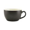 GW Cappuccino kop mat zwart 25 cl. kop en schotel - Afbeelding 2