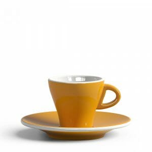 Gardenia Espresso kop en schotel Donker geel 6,5 cl.