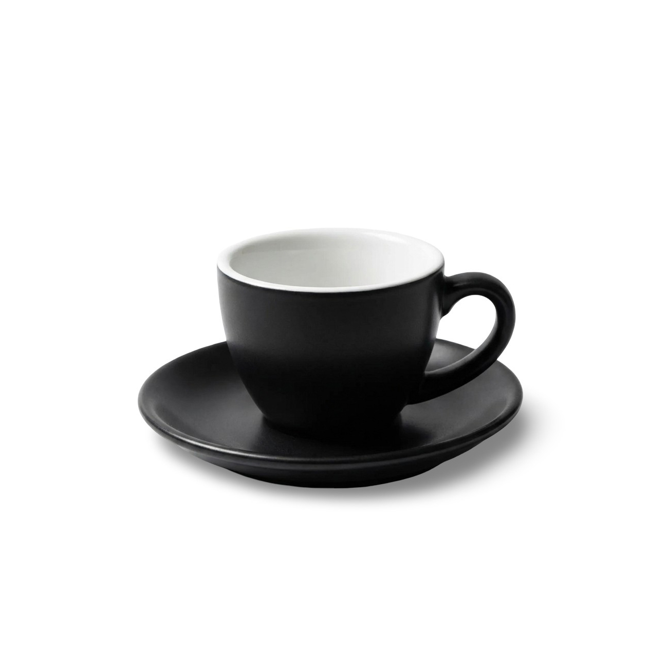 Nero espresso kop en schotel mat zwart 7,5 cl