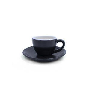 Nero espresso kop en schotel mat zwart 7,5 cl