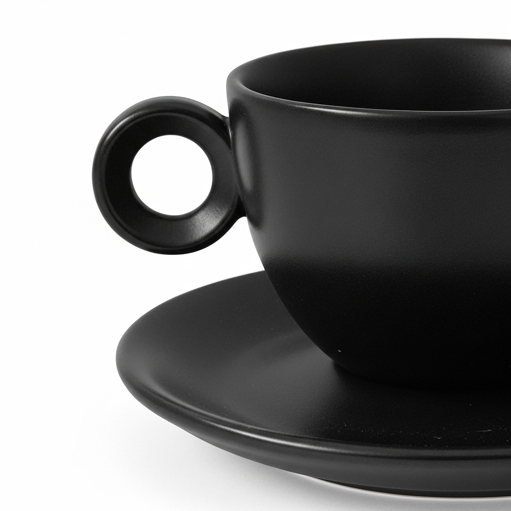 Bola Koffiekop mat zwart 15 cl. SET - Afbeelding 4