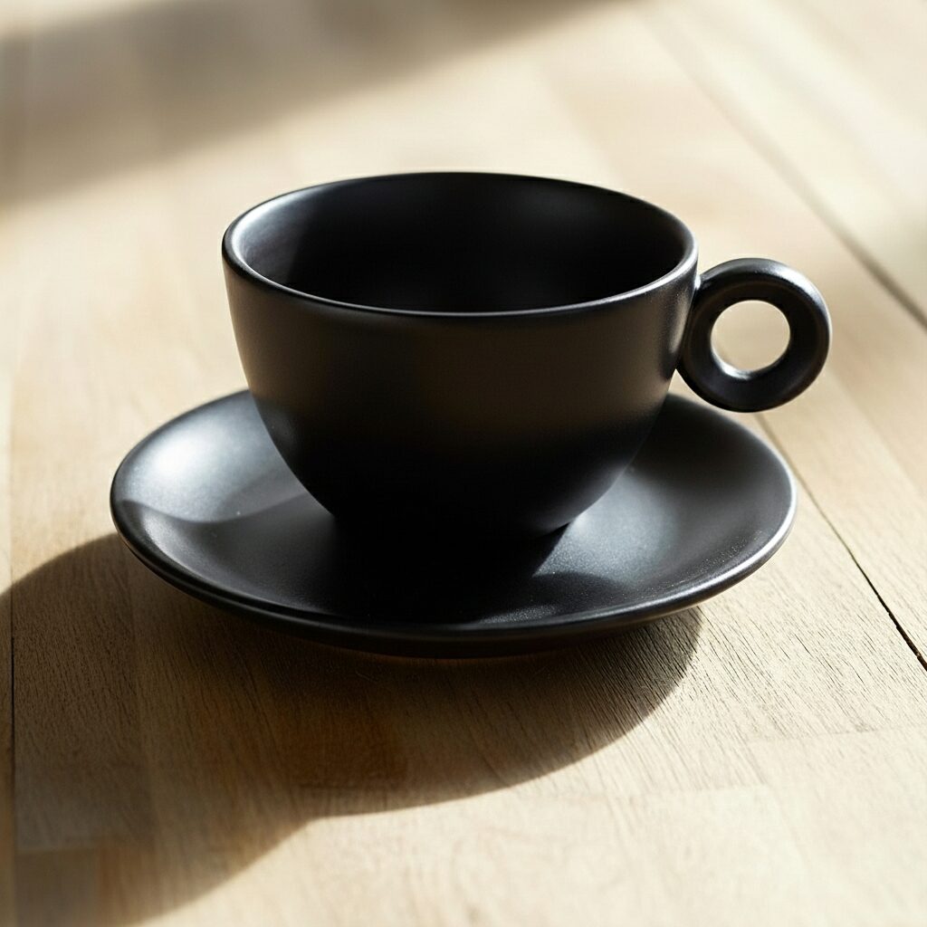 Bola Koffiekop mat zwart 15 cl. SET - Afbeelding 3