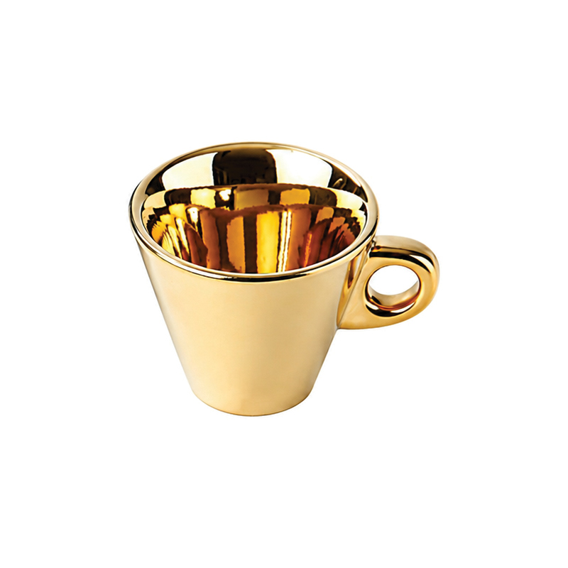 Gouden cappuccino kop Lux 27 cl.