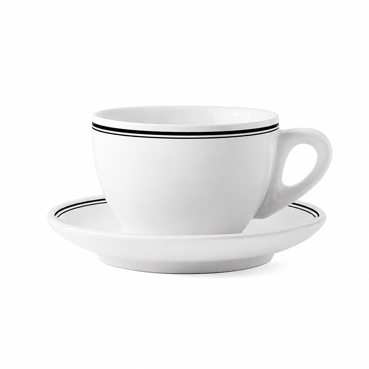 Ancap Verona 26 cl Cappuccino dubbele gekleurde rand (zwart)