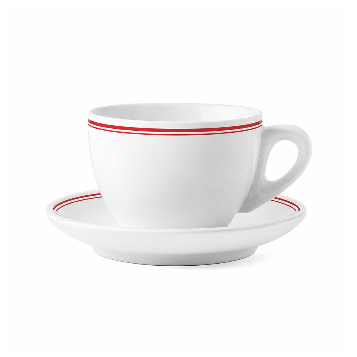 Ancap Verona 26 cl Cappuccino dubbele gekleurde rand (rood)