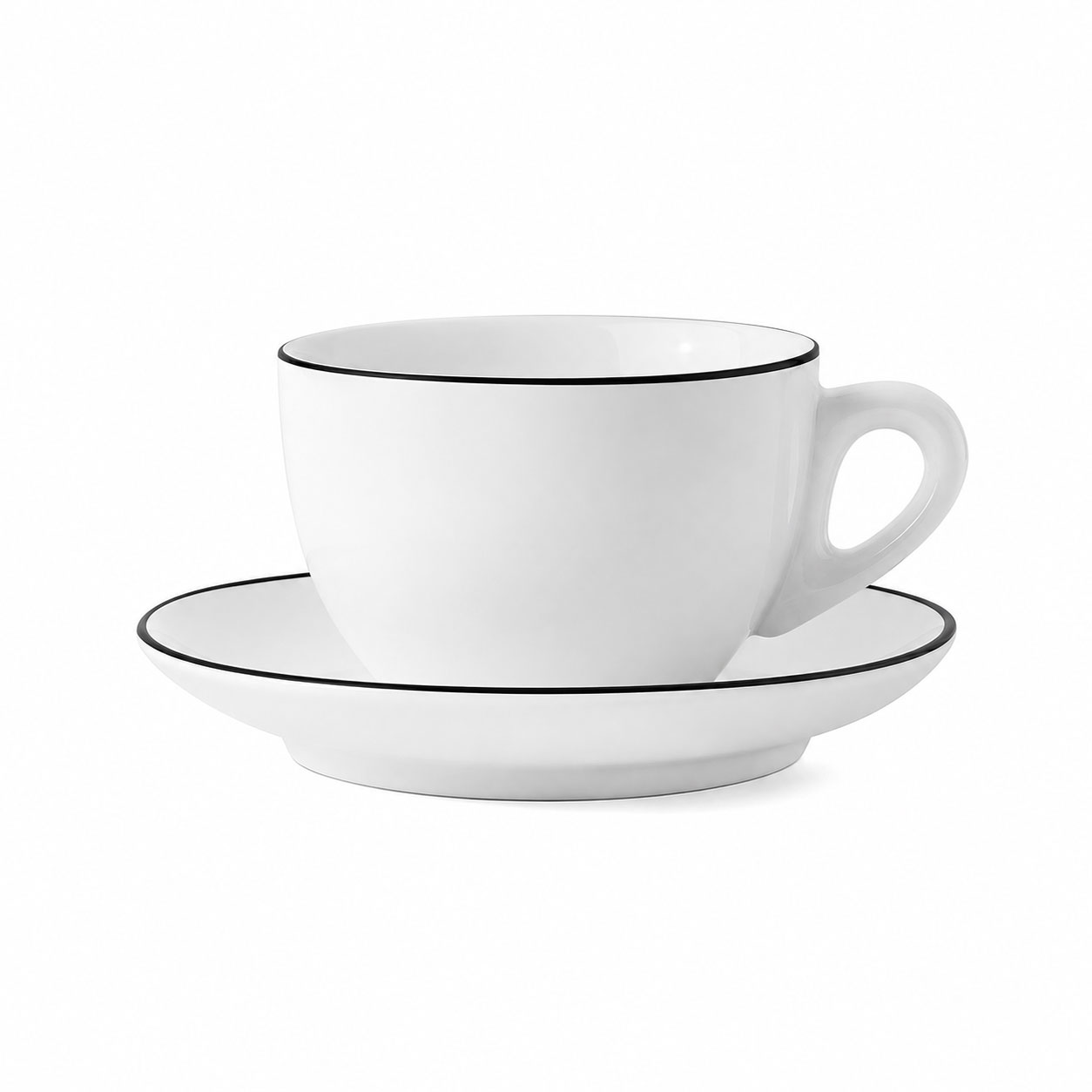 Ancap Verona 26 cl Cappuccino enkele gekleurde rand (zwart)