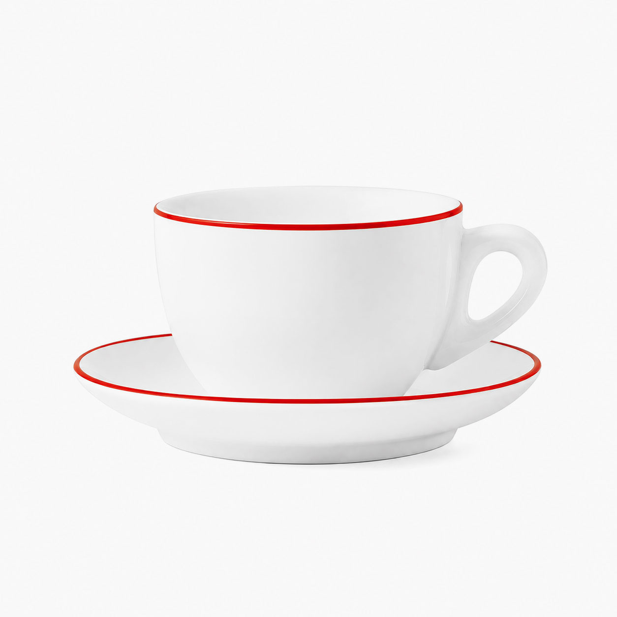 Ancap Verona 26 cl Cappuccino enkele gekleurde rand (rood)