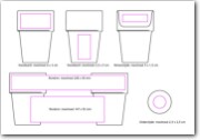 werktekening Melkbeker wit 20 cl.