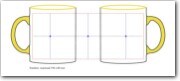 werktekening Sublimok gekleurde rand+oor geel 25 cl.
