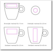 werktekening Bola Koffie Kop hoog wit 19 cl.