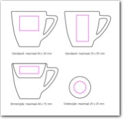 werktekening Classic Koffie Kop wit 15 cl.