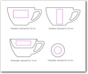 werktekening Classic Cappuccino Kop wit 20 cl.